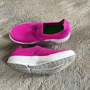Oofos Pink Slip On Sneakers OOmg Eezee Low Top Recovery Shoes Q1-3282019-4 12